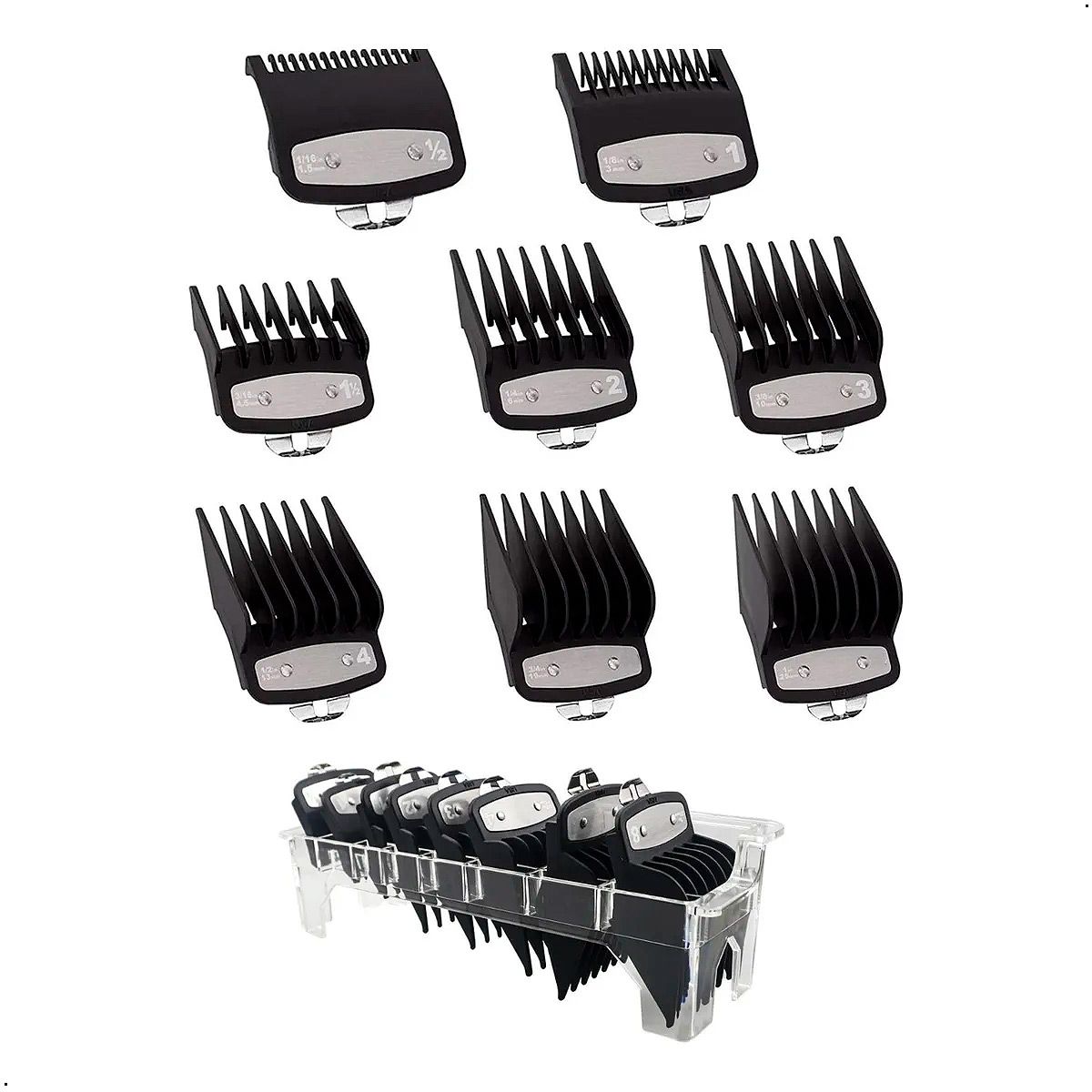GENERICO - Set De 8 Peinetas Para Maquinas Clipper Clip De Metal