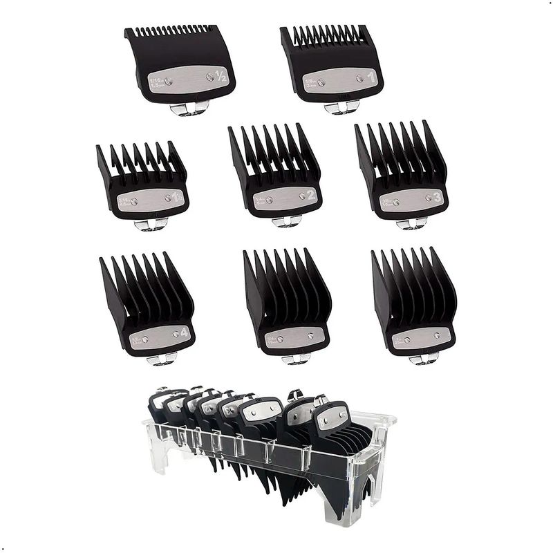 GENERICO - Set De 8 Peinetas Para Maquinas Clipper Clip De Metal