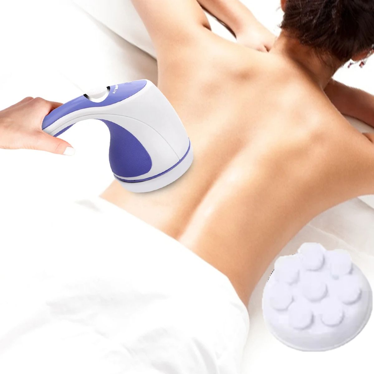 GENERICO - Masajeador para todo el cuerpo con 3 Cabezales adaptables