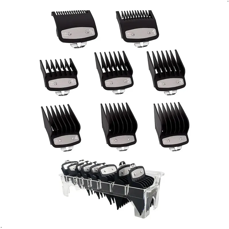 GENERICO - Set De 8 Peinetas Para Maquina Clipper Con Clip De Metal