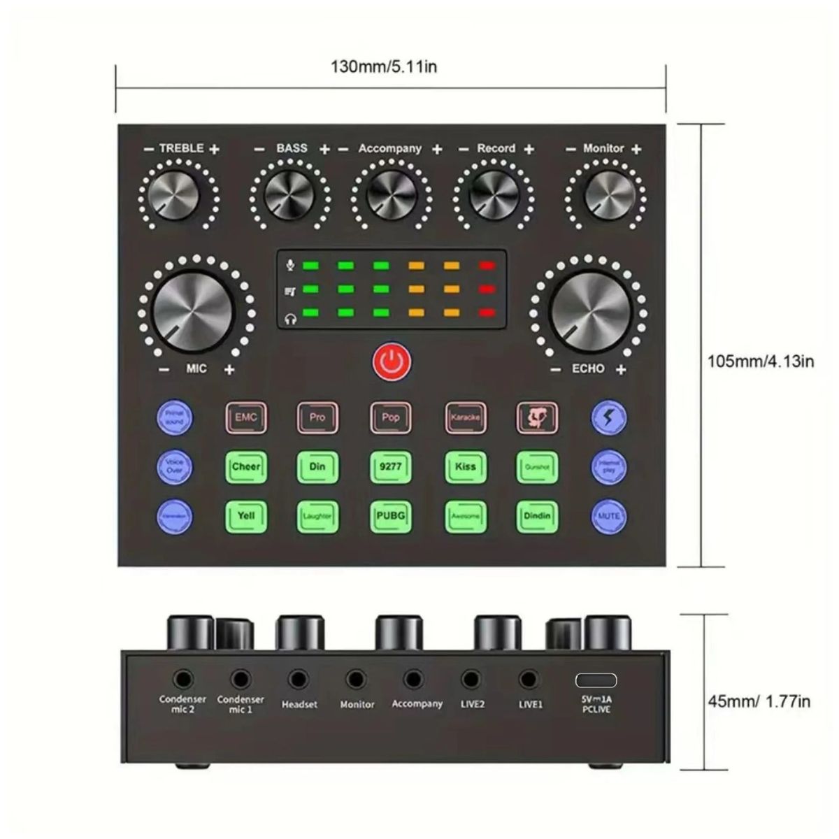 PREMIUM - Consola de Sonido Mezcladora Equipo Poscast  XY-V8S