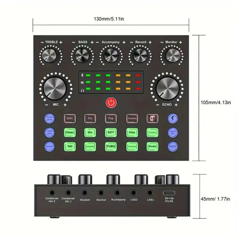 PREMIUM - Consola de Sonido Mezcladora Equipo Poscast  XY-V8S
