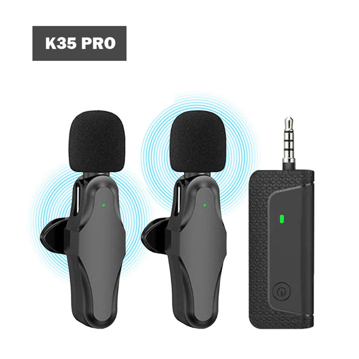 OEM - Micrófonos Inalámbricos Dual K35 Pro para cámaras,  celulares y Equipos