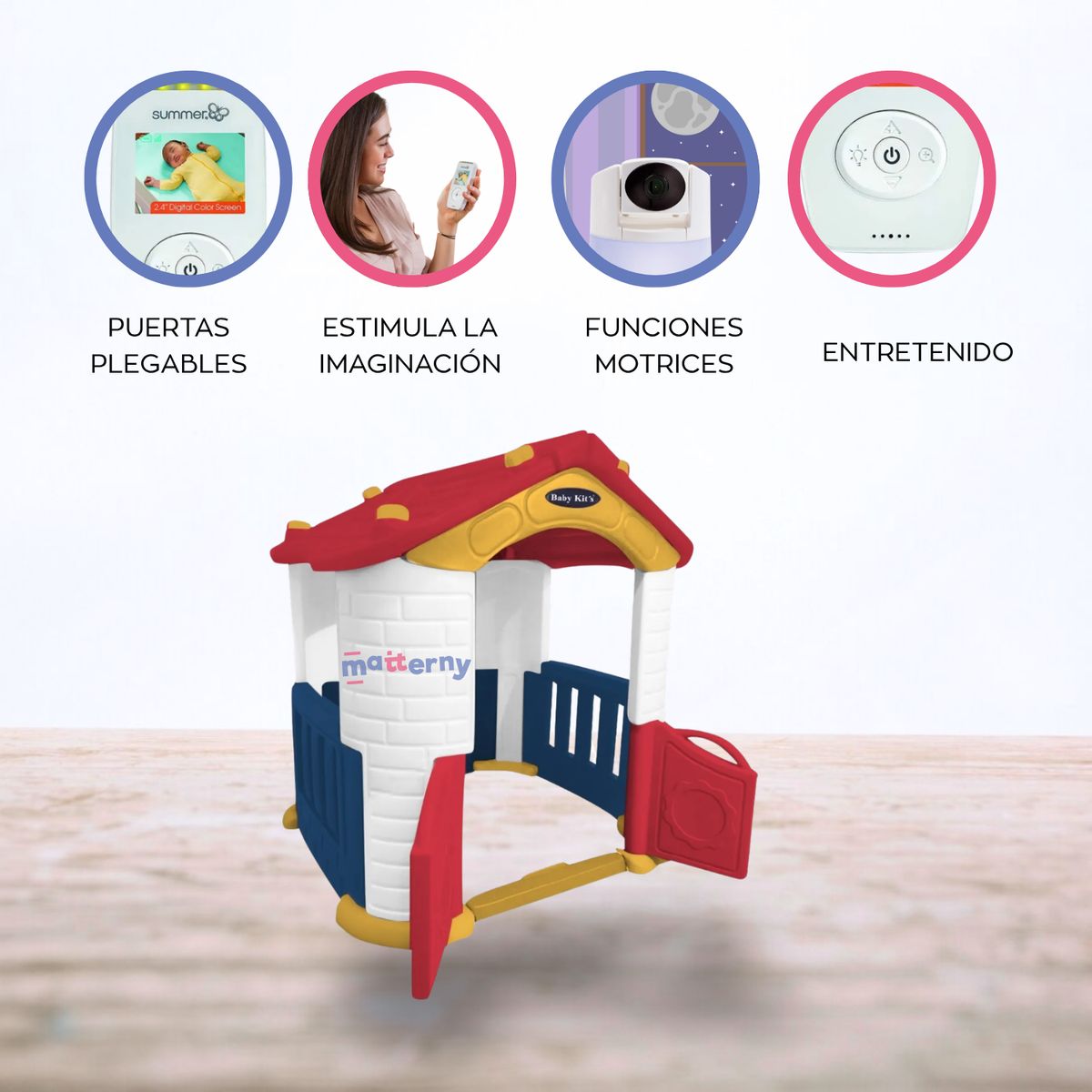 BABY KITS - Casita de Juegos «BABYCAST» Red Blue