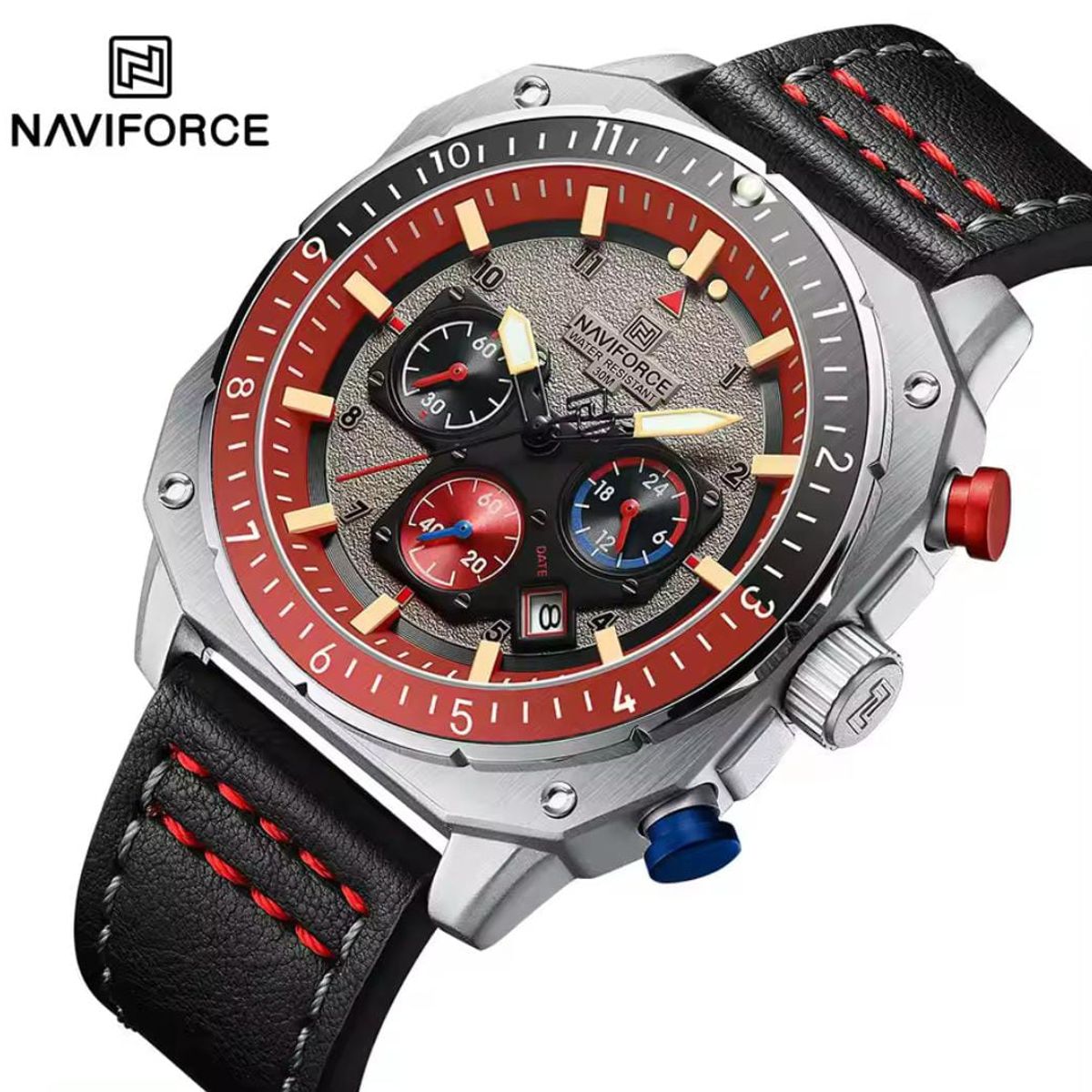 NAVIFORCE - Naviforce Negro Rojo NF8057