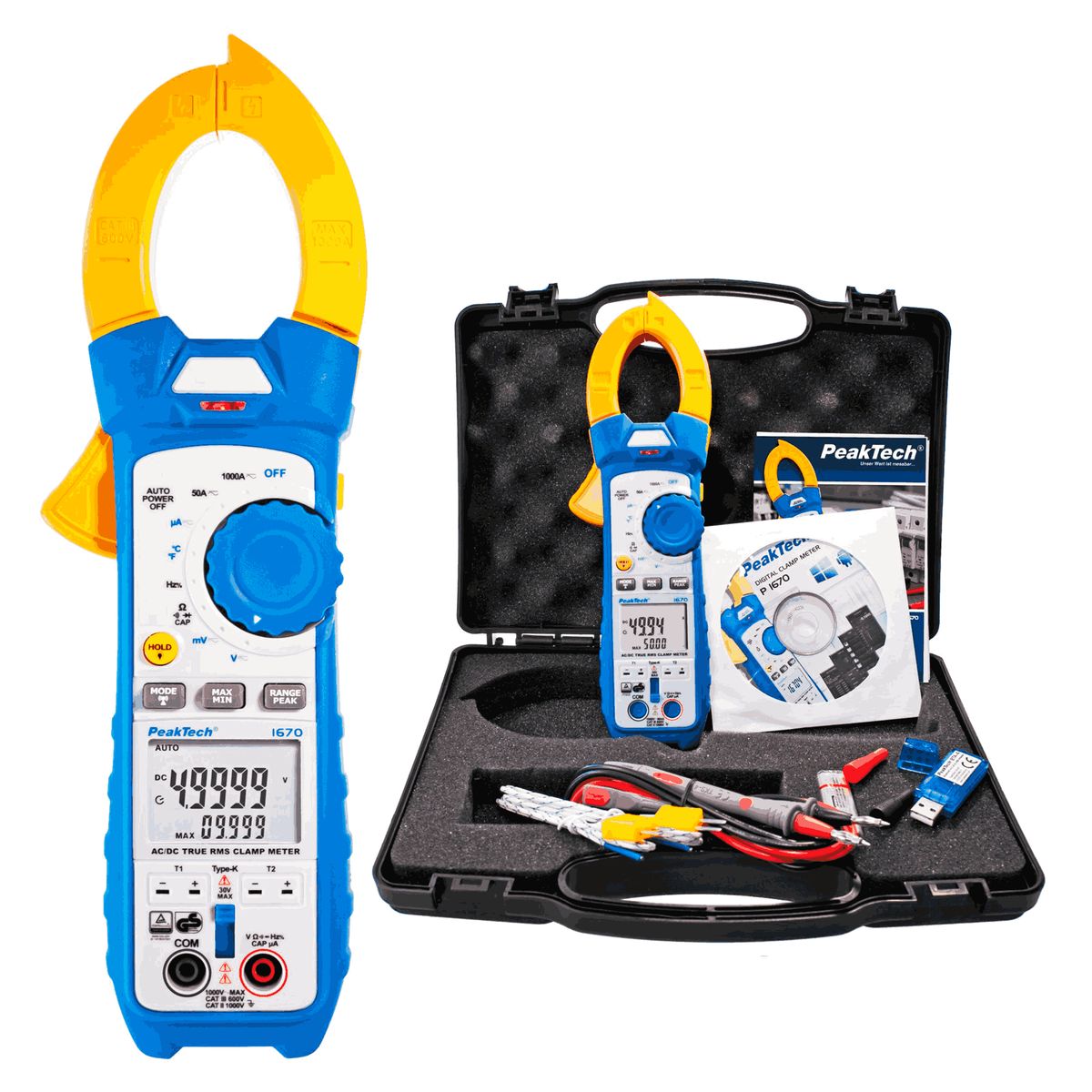 PEAKTECH - PINZA AMPERIMÉTRICA TRUERMS - PEAKTECH P-1670