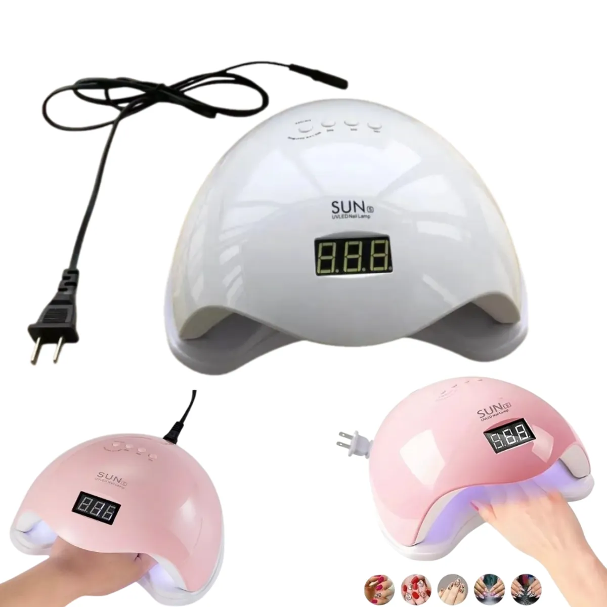 GENERICO - Lámpara LED UV de uñas 48W Profesional para Manicure Blanco