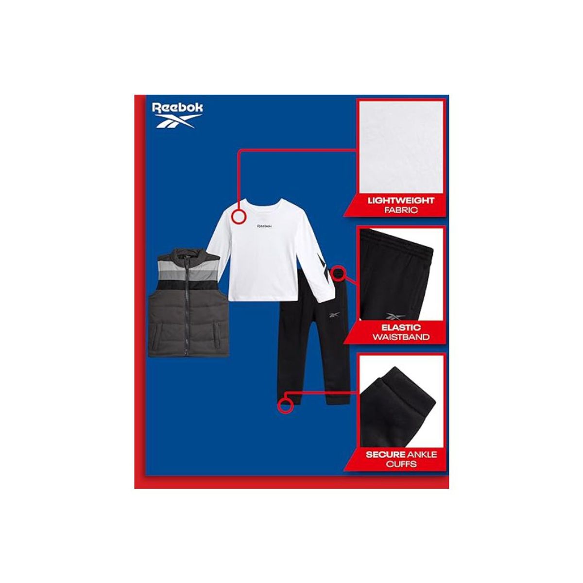 REEBOK - Reebok Set Conjunto Niños Chaleco Pantalon 2 Años