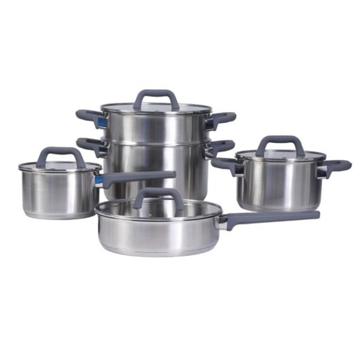 OSTER - Juego de Ollas 9 piezas Acero inoxidable Oster Beauford