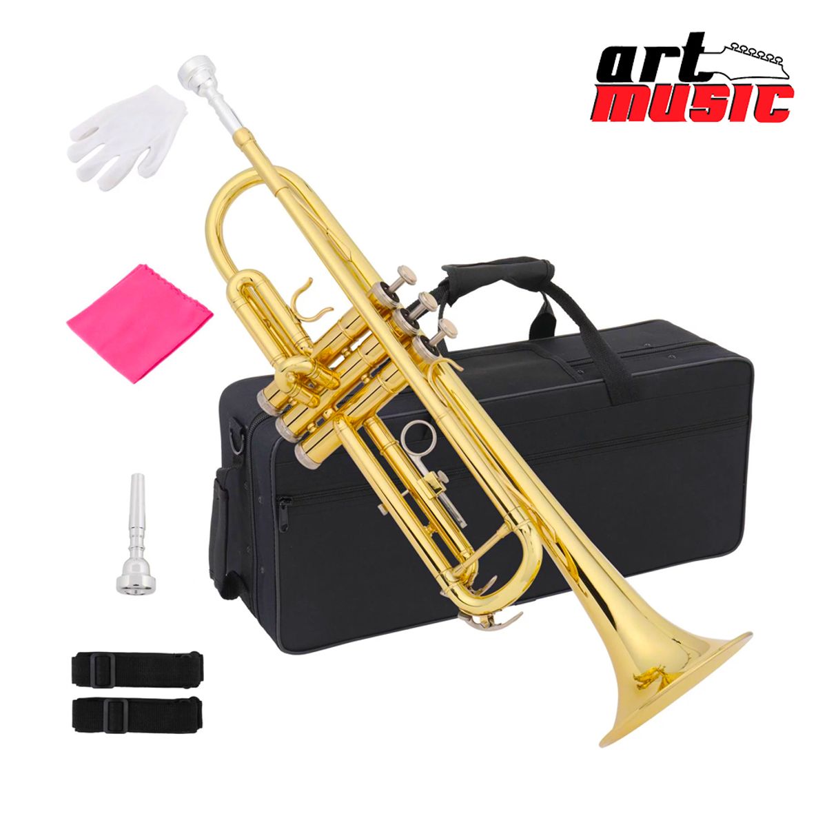 CALIFORNIA - PACK TROMPETA CALIFORNIA ORIGINAL DORADA + ESTUCHE + ACCESORIOS®️