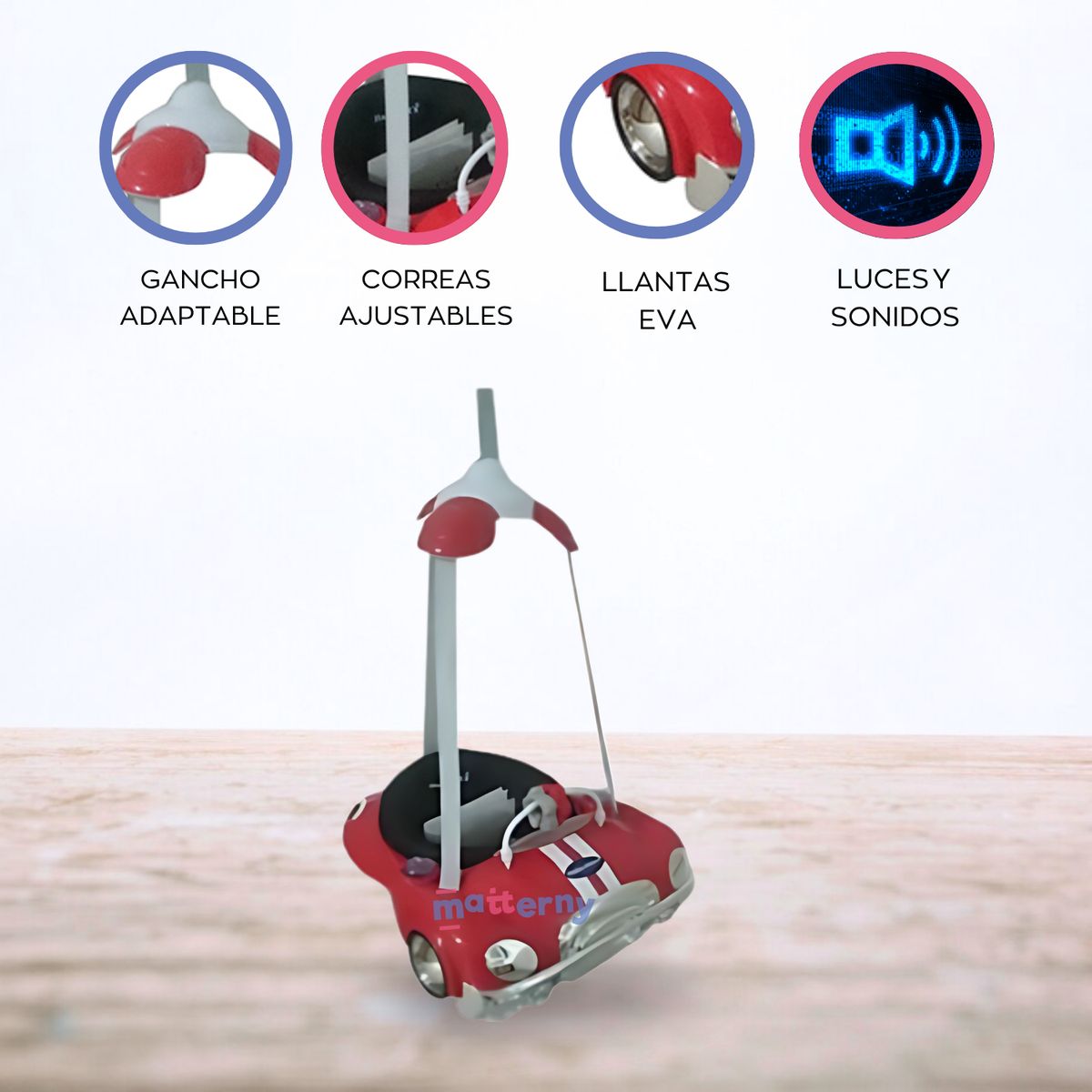 BABY KITS - Saltarín carrito «JOY NEST» Red