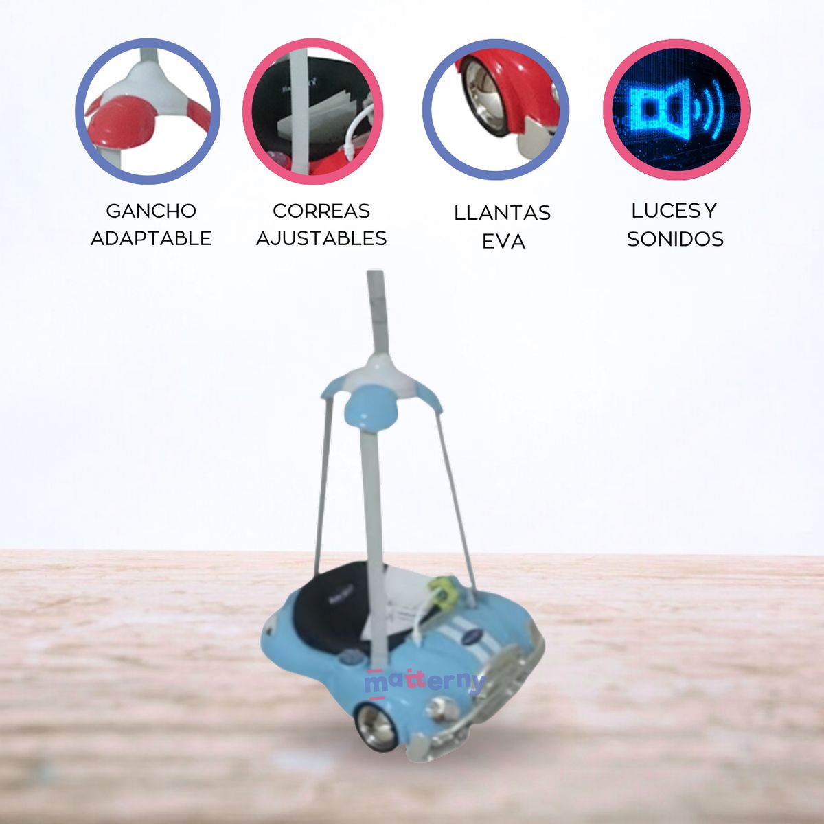 BABY KITS - Saltarín carrito «JOY NEST» Ligth blue