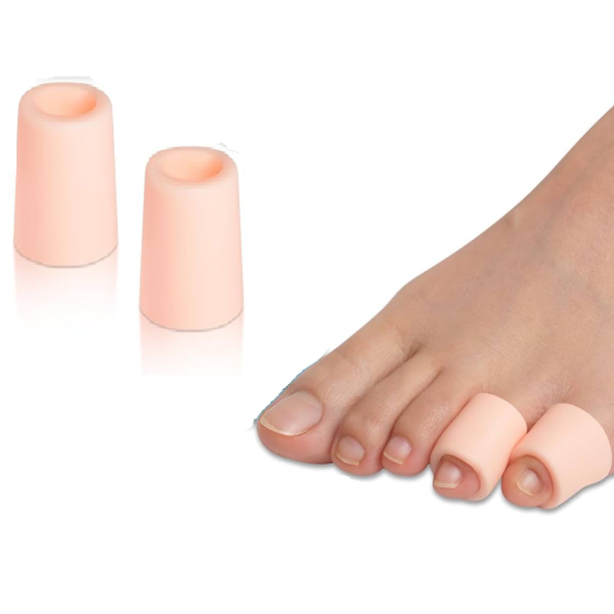 GENERICO - Almohadilla ortopedica en gel de silicona tubitos x2