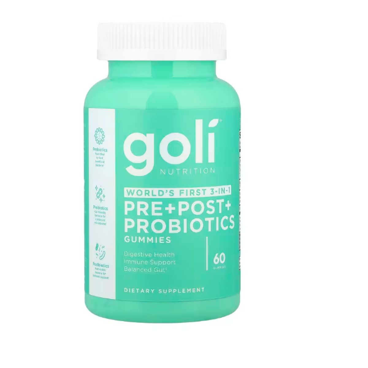 GOLI NUTRITION - Goli Nutrition 3 en1:Prebióticos, Probióticos y Postbióticos - 60und