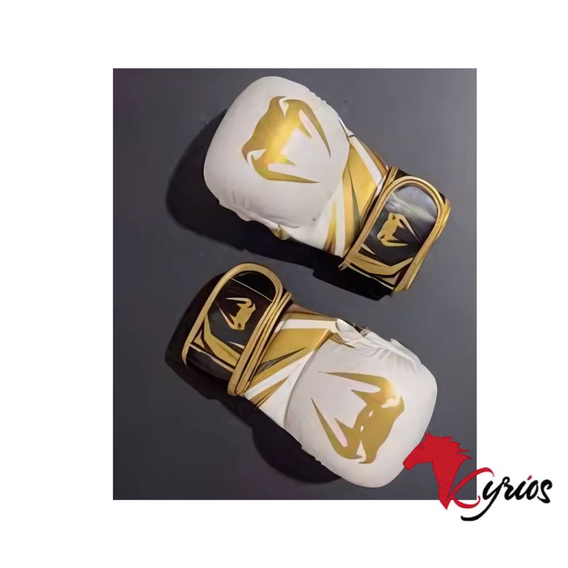 NO LOGO - Guantes Vale Todo Venum Blanco-Dorado Talla M