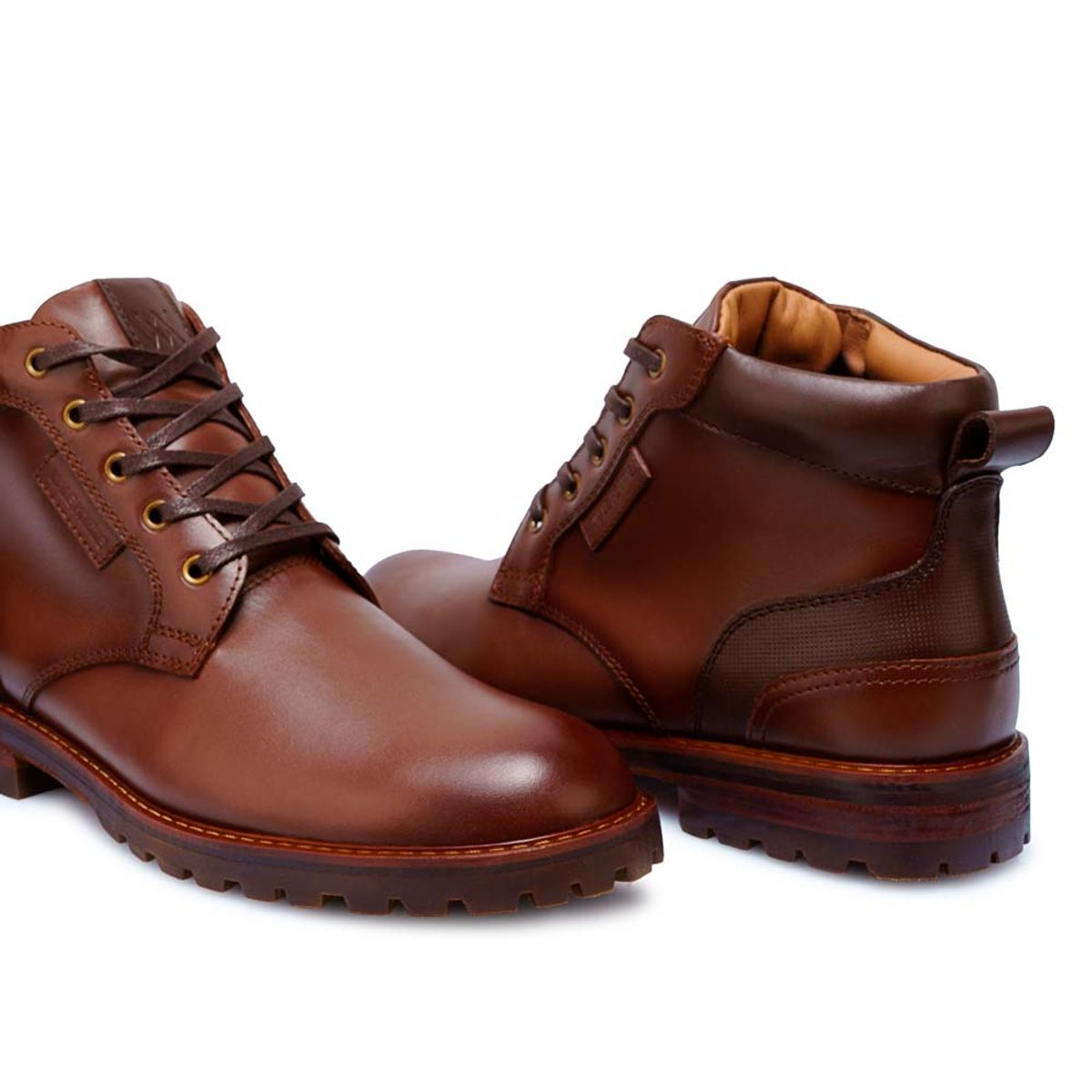 VIALE - Botín Derby Casual RICARDO-2516 Toffe Viale Homme Cuero