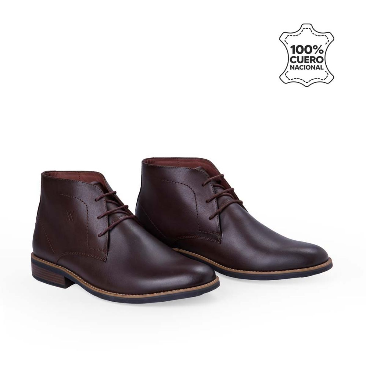 VIALE - Botín Derby Casual ANGELO-2532 MARRON Viale Homme Cuero