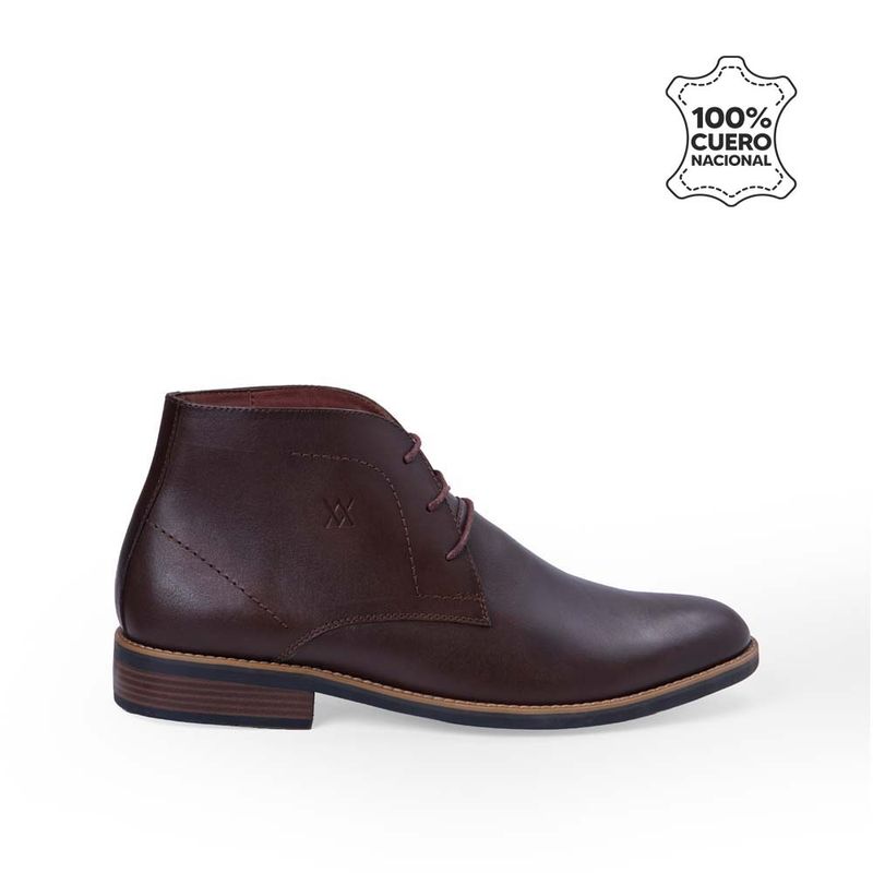 VIALE - Botín Derby Casual ANGELO-2532 MARRON Viale Homme Cuero