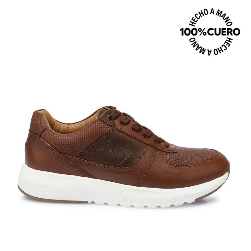 VIALE - Zapatilla Casual RICARDO-2519 Natural Viale Homme Cuero