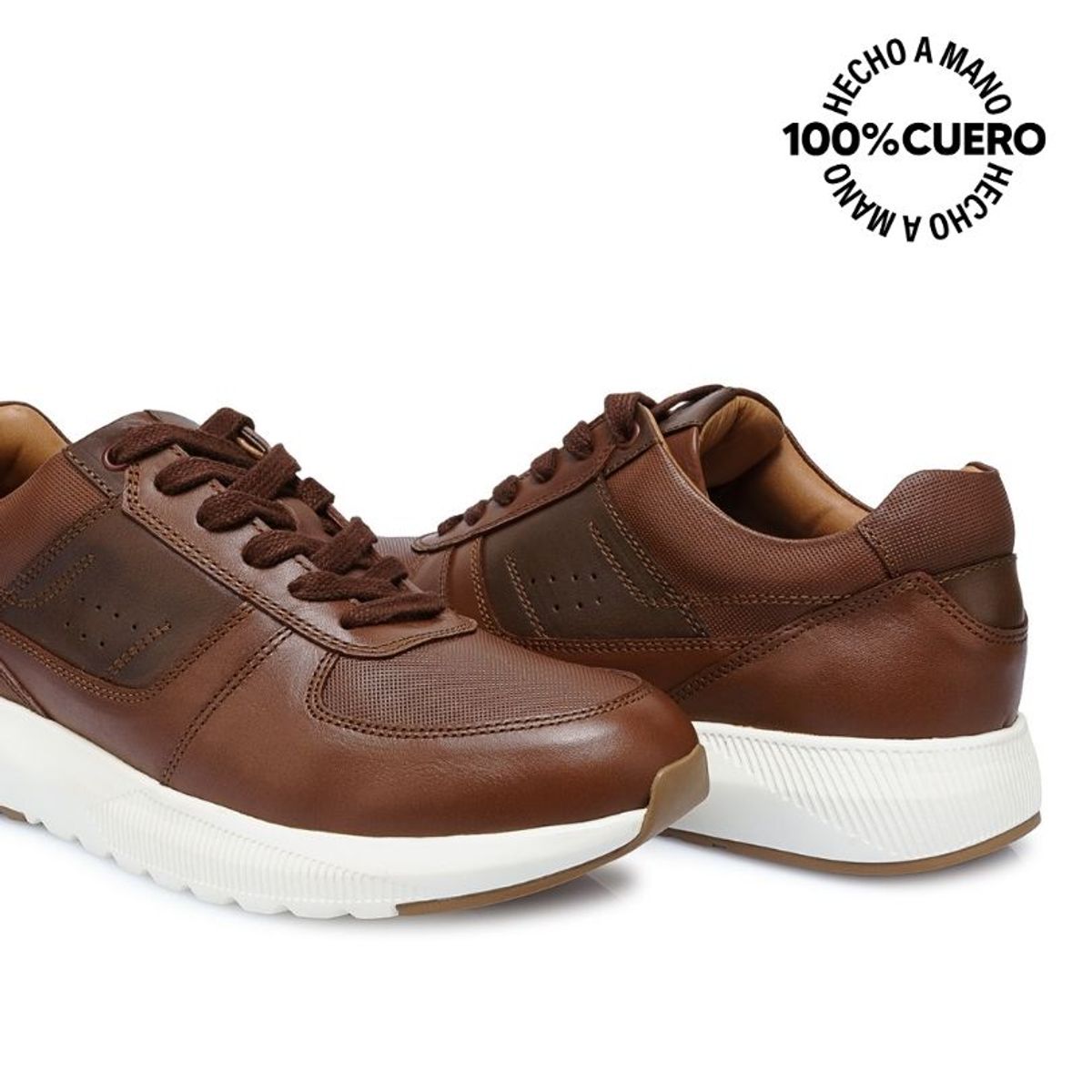 VIALE - Zapatilla Casual RICARDO-2519 Natural Viale Homme Cuero