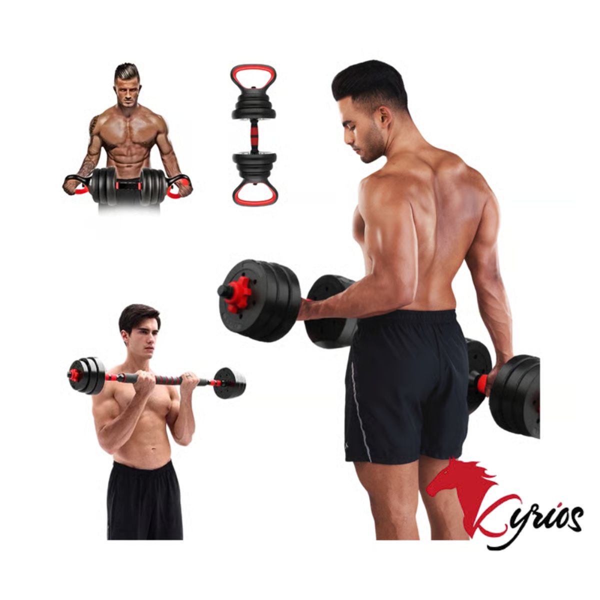 GENERICO - SET DE MANCUERNAS DE PVC DE 30 KG