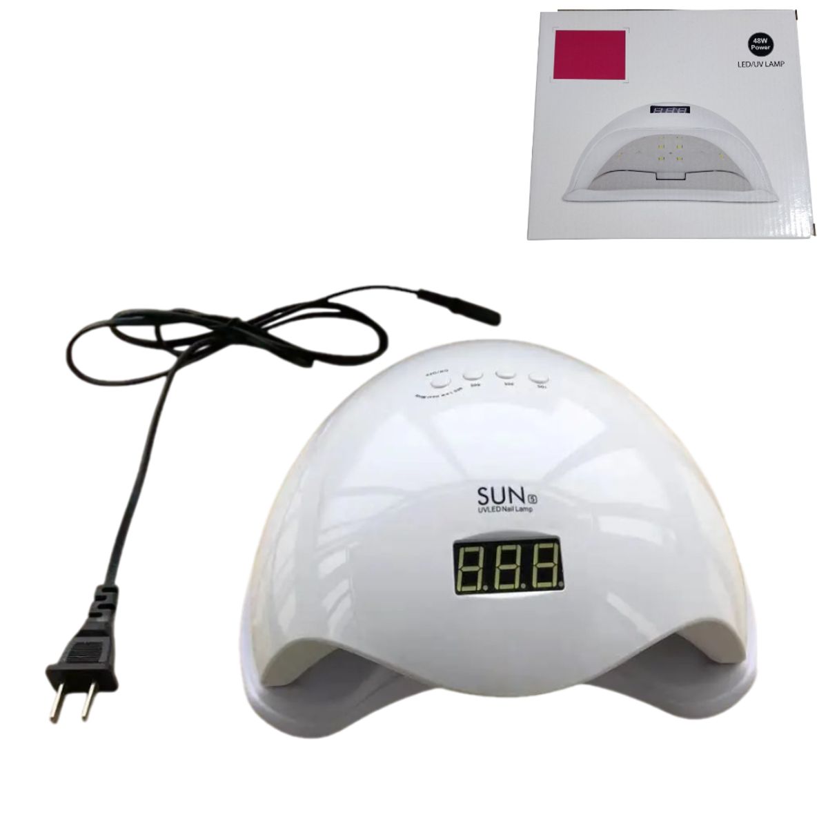 GENERICO - Secador Lámpara UV de uñas de 24 LED 48W - Blanco