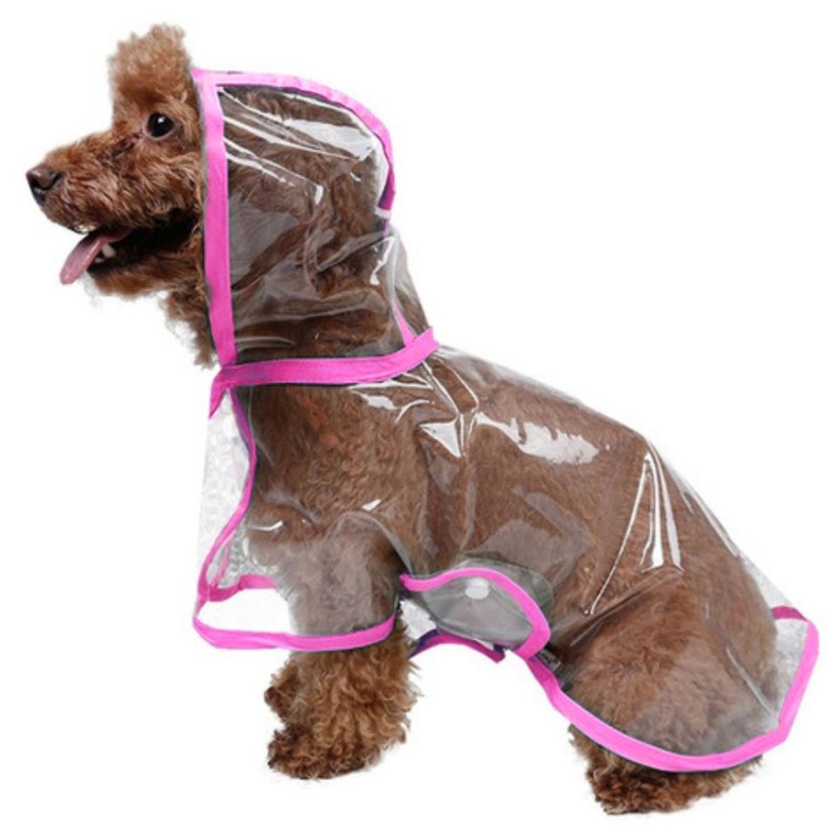 GENERICO - CAPA Impermeable de Lluvia para Mascotas Talla 4 Rosa
