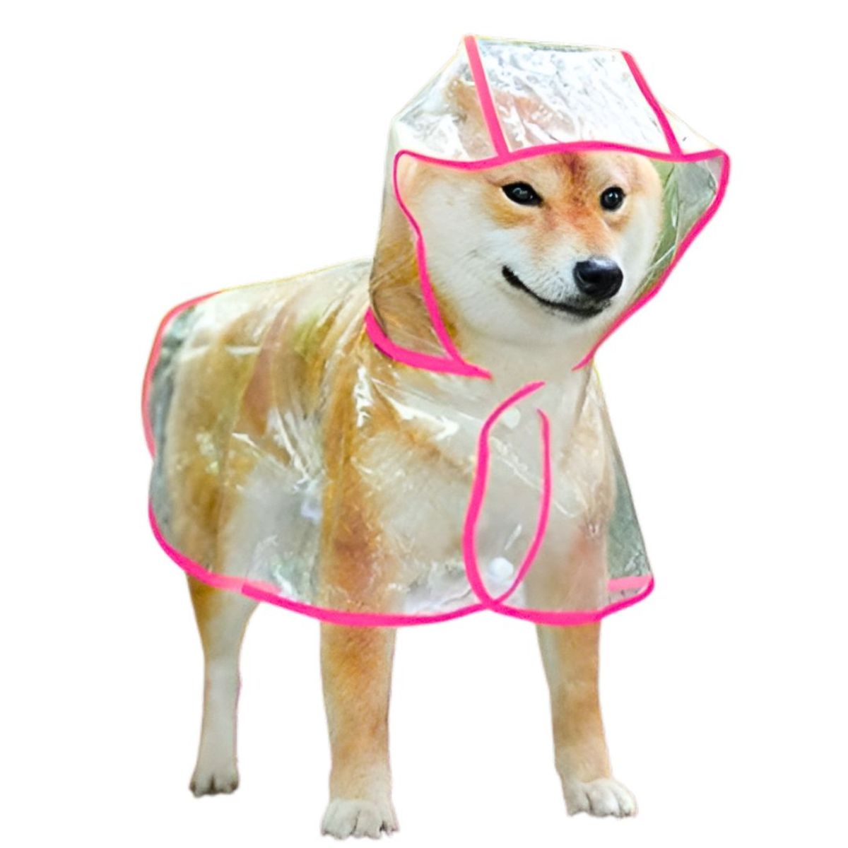 GENERICO - CAPA Impermeable de Lluvia para Mascotas Talla 5 Rosa