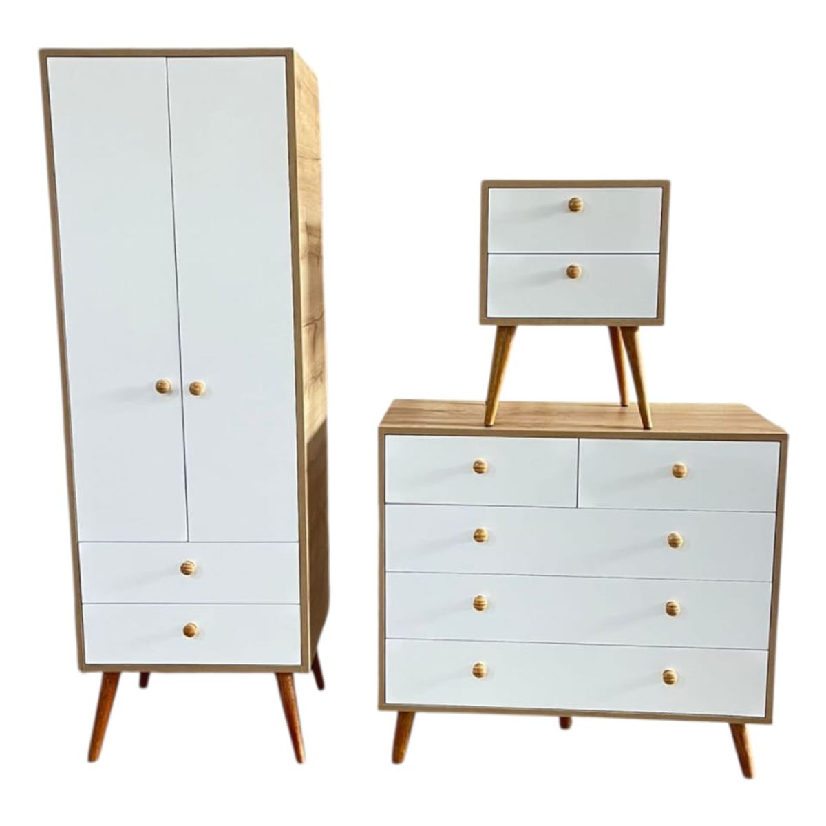 GENERICO - Combo de Dormitorio Duna Estilo Vintage y Funcionalidad