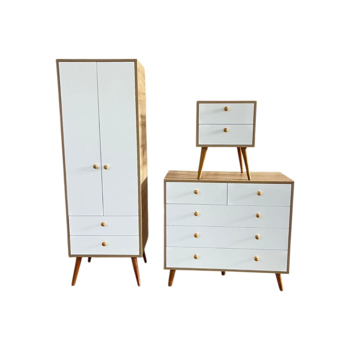 GENERICO - Combo de Dormitorio Duna Estilo Vintage y Funcionalidad