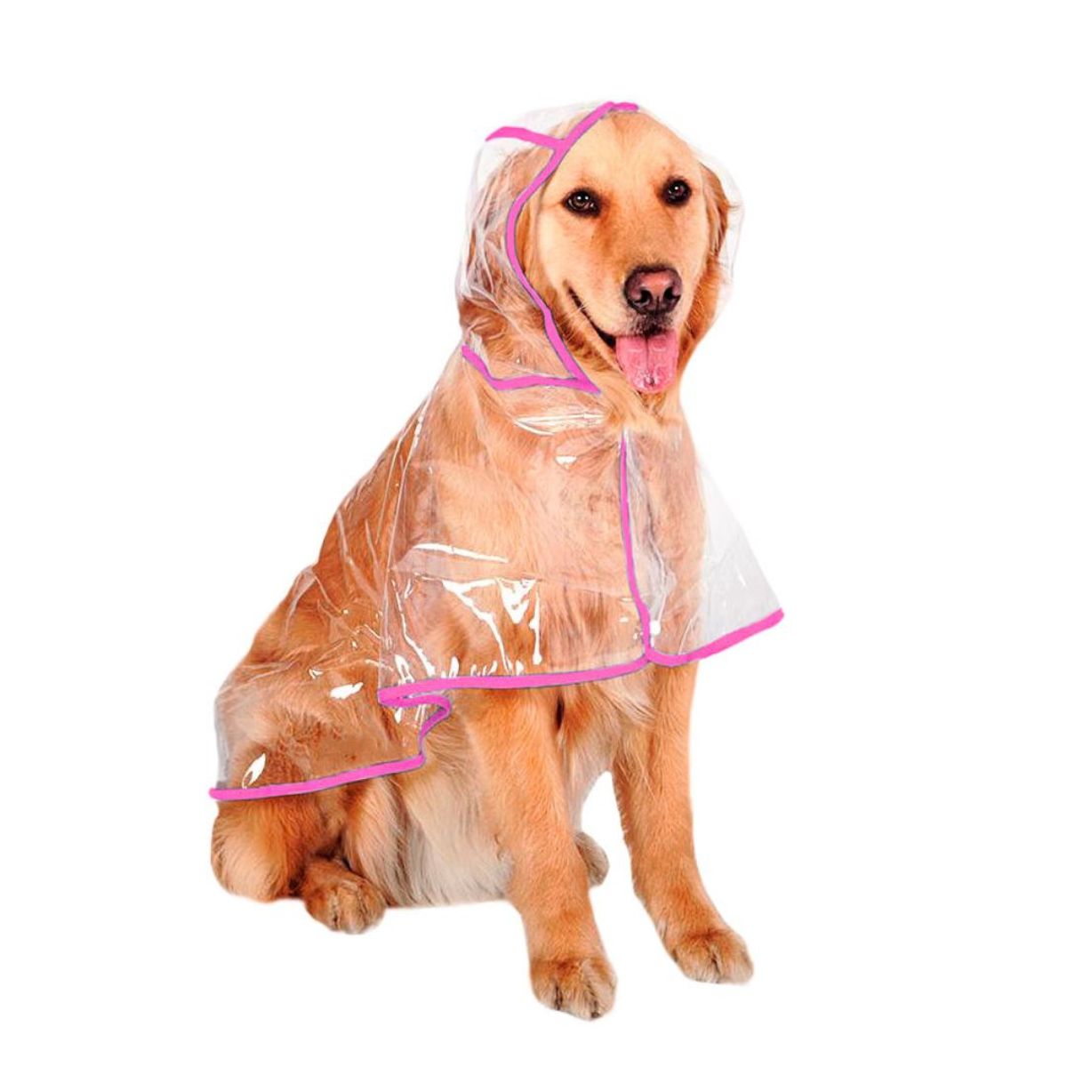 GENERICO - CAPA Impermeable de Lluvia para Mascotas Talla 8 Rosa