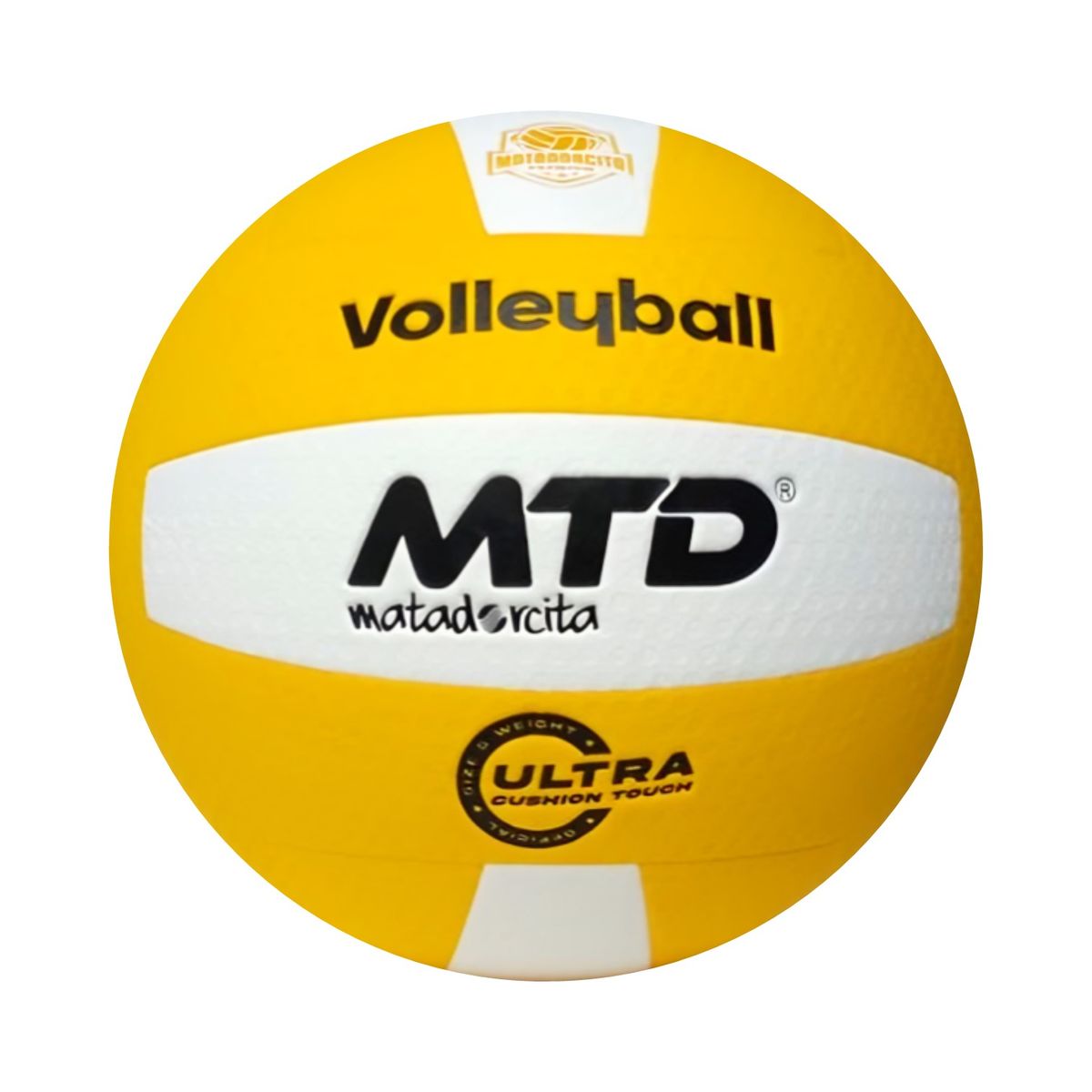 MTD - PELOTA VÓLEY PU PREMIUM LAMINADO MT-840 MTD AMARILLO BLANCO