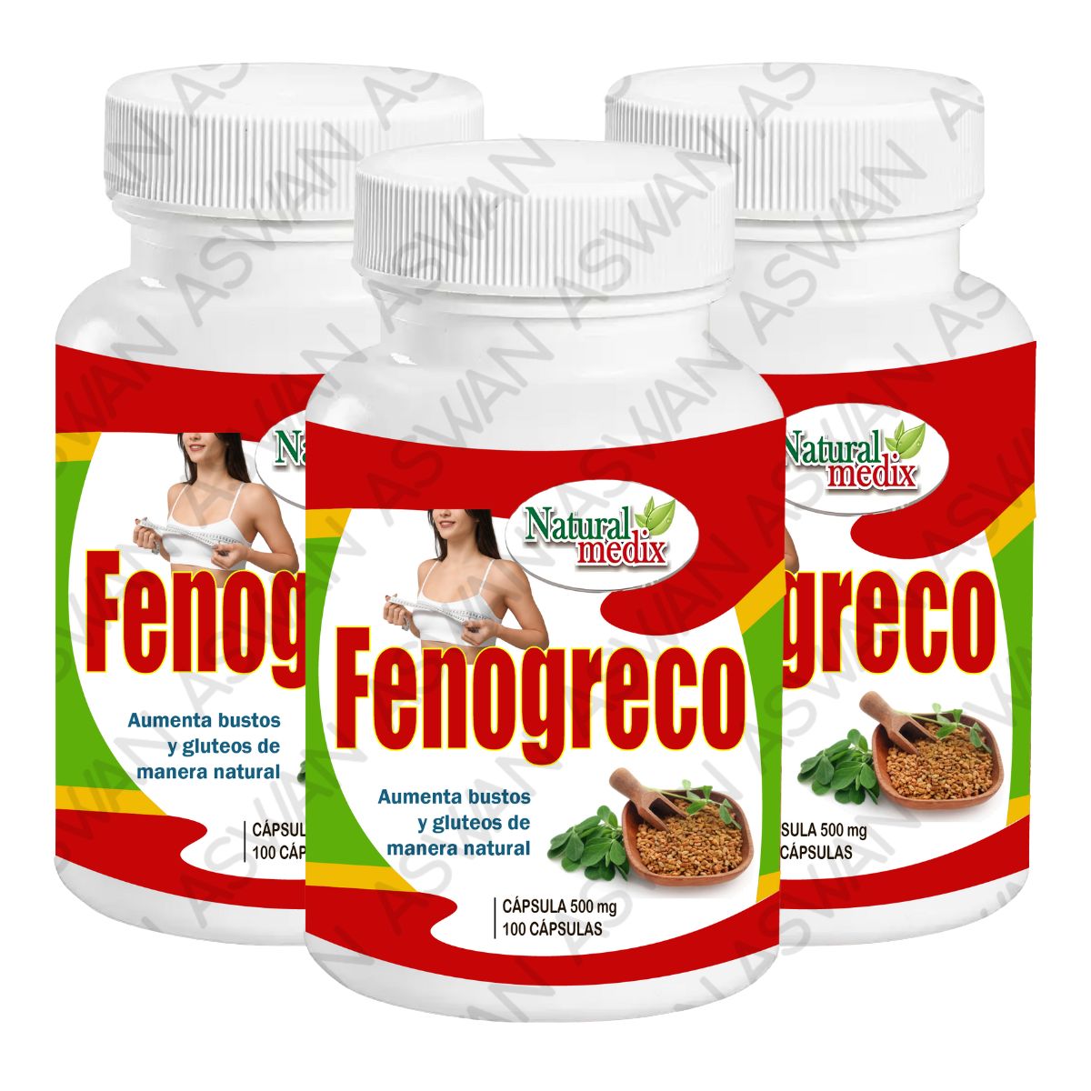 GENERICO - PACK DE 3 FENOGRECO 100 CAPSULAS - NATURAL MEDIX