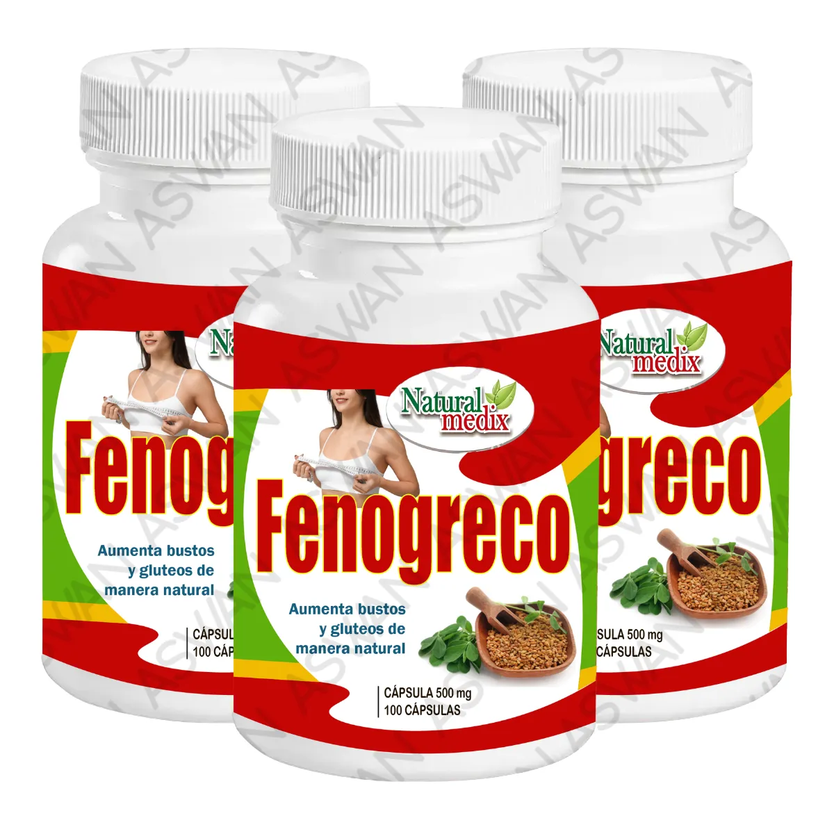 GENERICO - PACK DE 3 FENOGRECO 100 CAPSULAS - NATURAL MEDIX