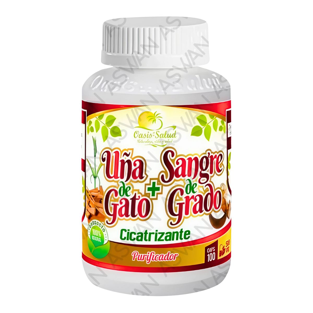 GENERICO - UÑA DE GATO + SANGRE DE GRADO 100 CAPSULAS  - OASIS DE SALUD
