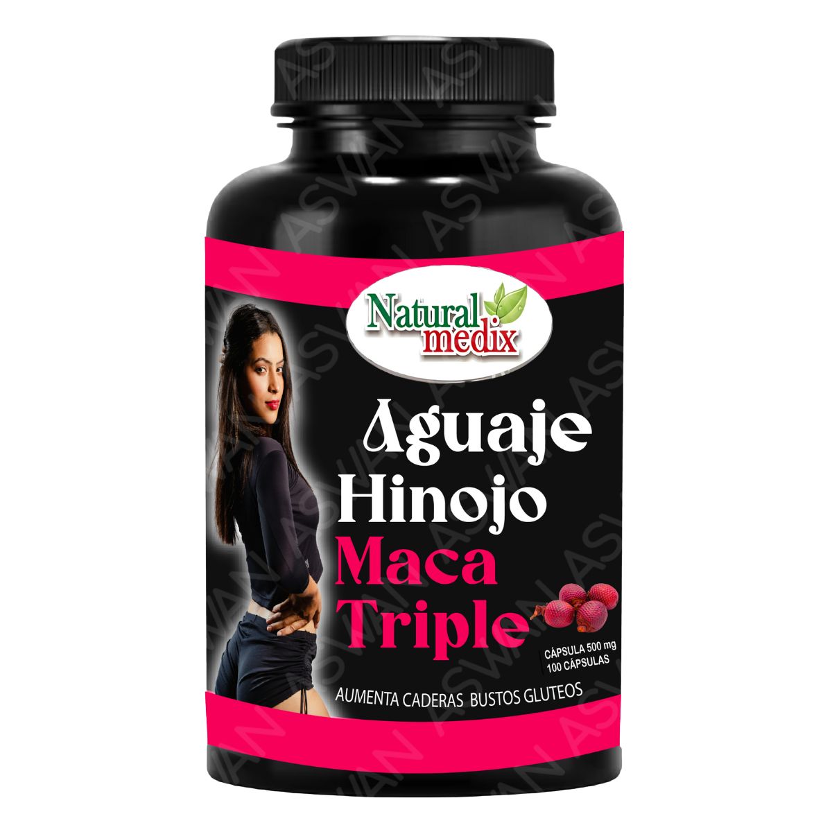 GENERICO - AGUAJE HINOJO + MACA TRIPLE 100 CAPSULAS - NATURAL MEDIX