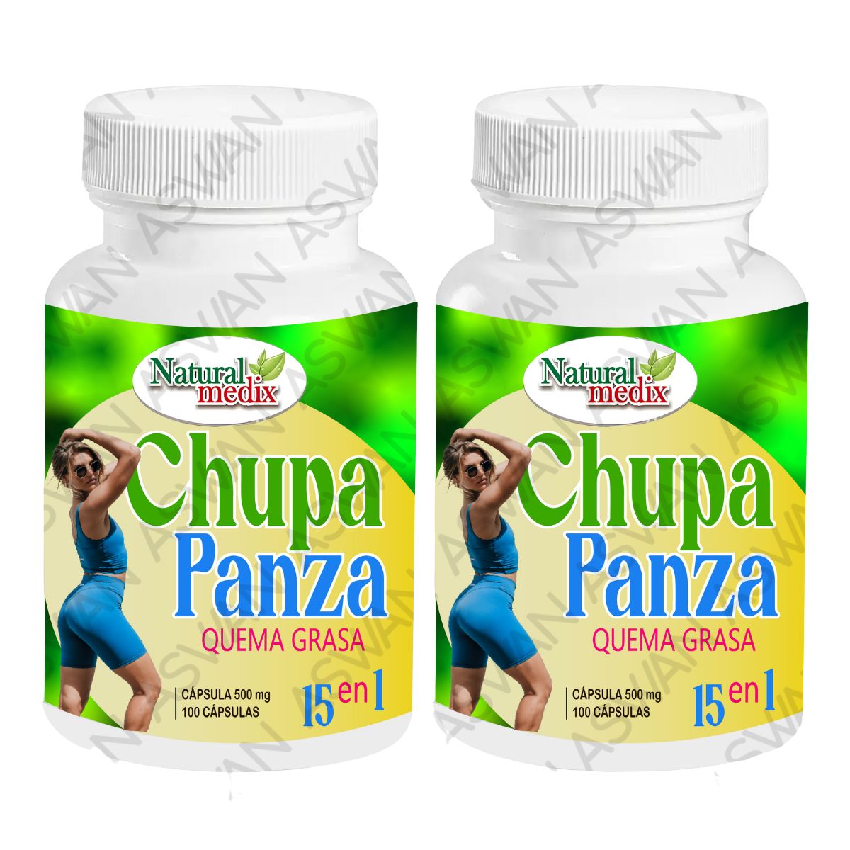 GENERICO - PACK DE 2 CHUPA PANZA 100 CAPSULAS - NATURAL MEDIX