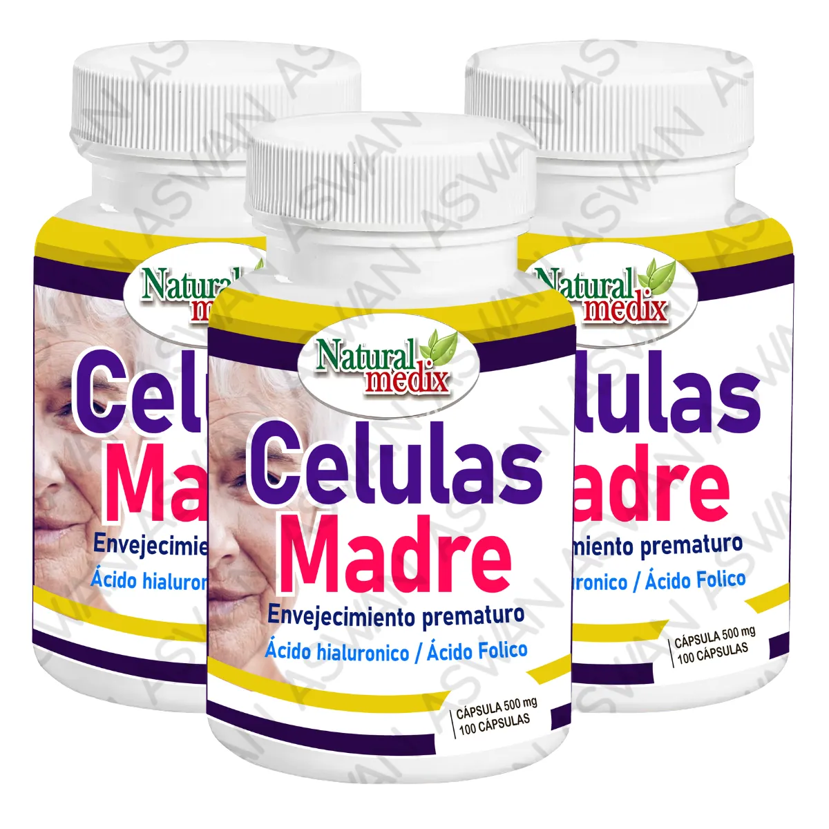 GENERICO - PACK DE 3 CELULAS MADRE 100 CAPSULAS - NATURAL MEDIX