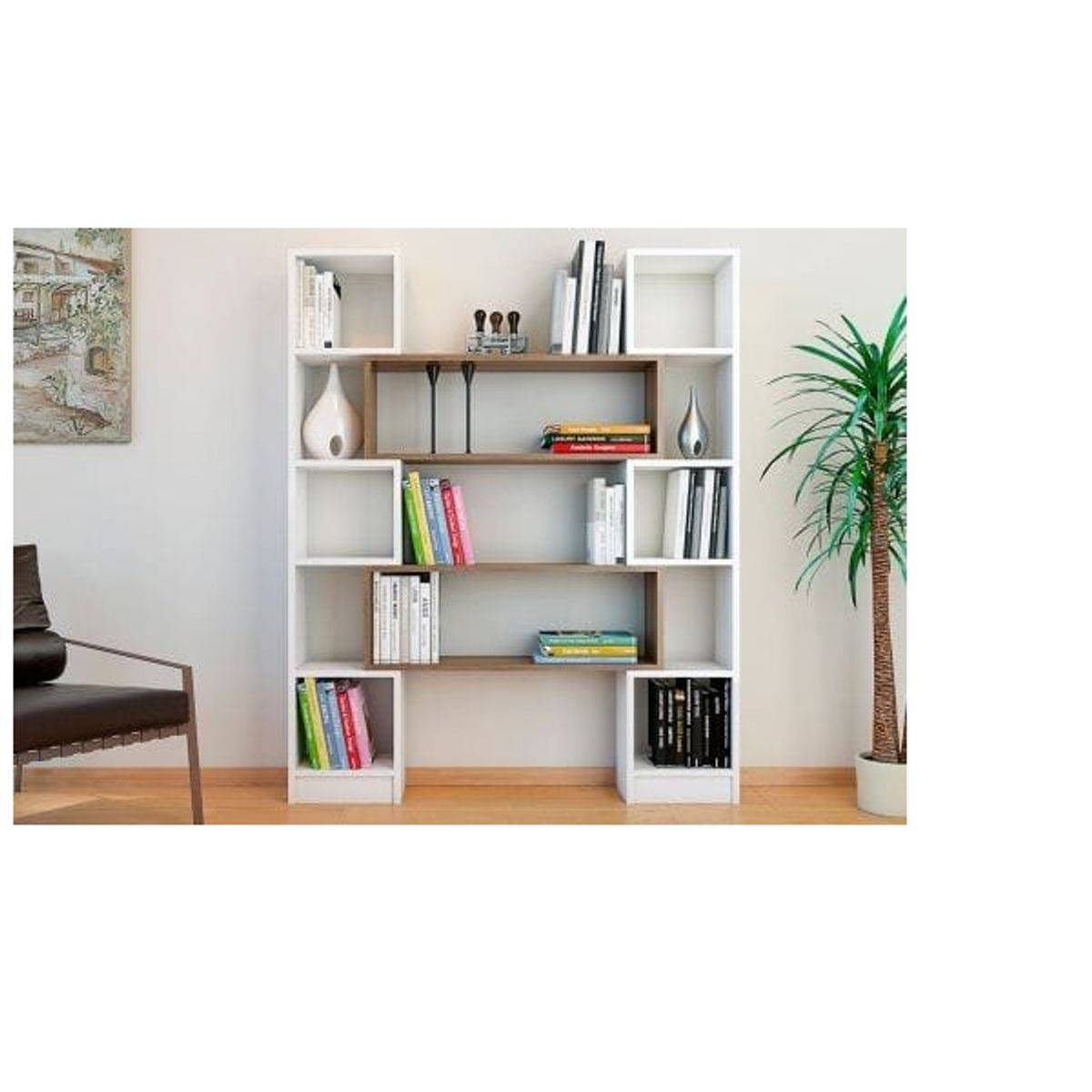 GENERICO - LIBRERO GIO - LA CASA DEL MUEBLERO - BLANCO CON DUNA