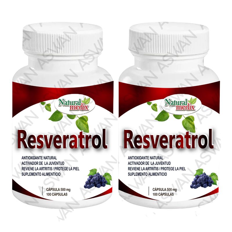 GENERICO - PACK DE 2 RESVERATROL 100 CAPSULAS - NATURAL MEDIX
