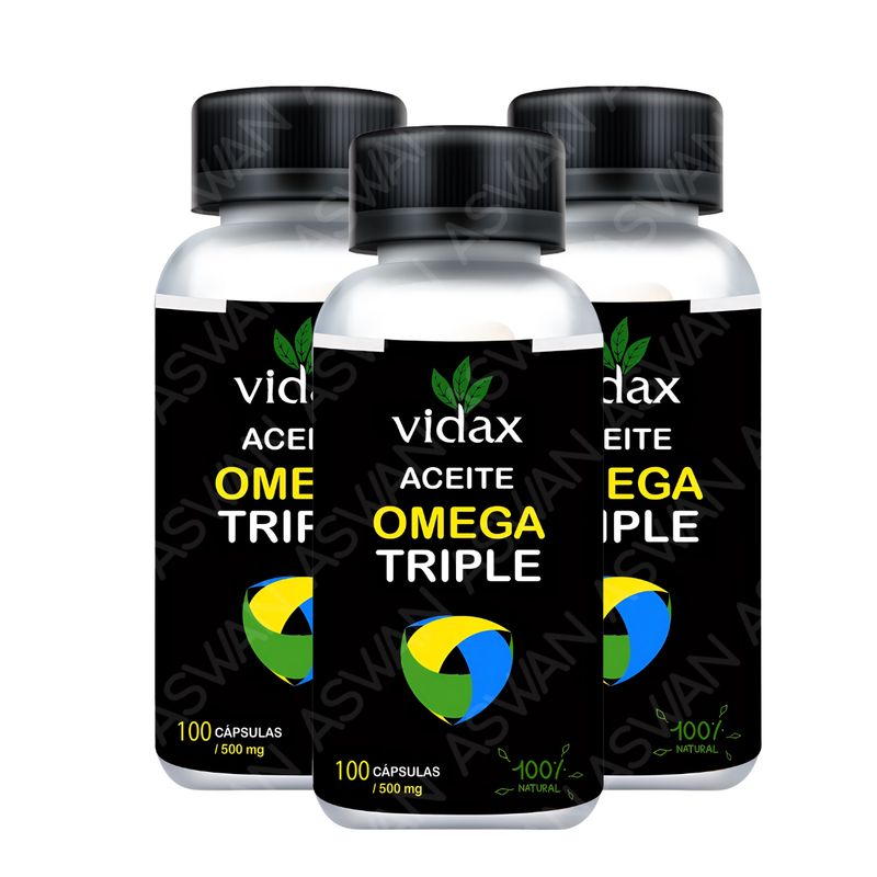 GENERICO - PACK DE 3 ACEITE OMEGA TRIPLE - VIDAX