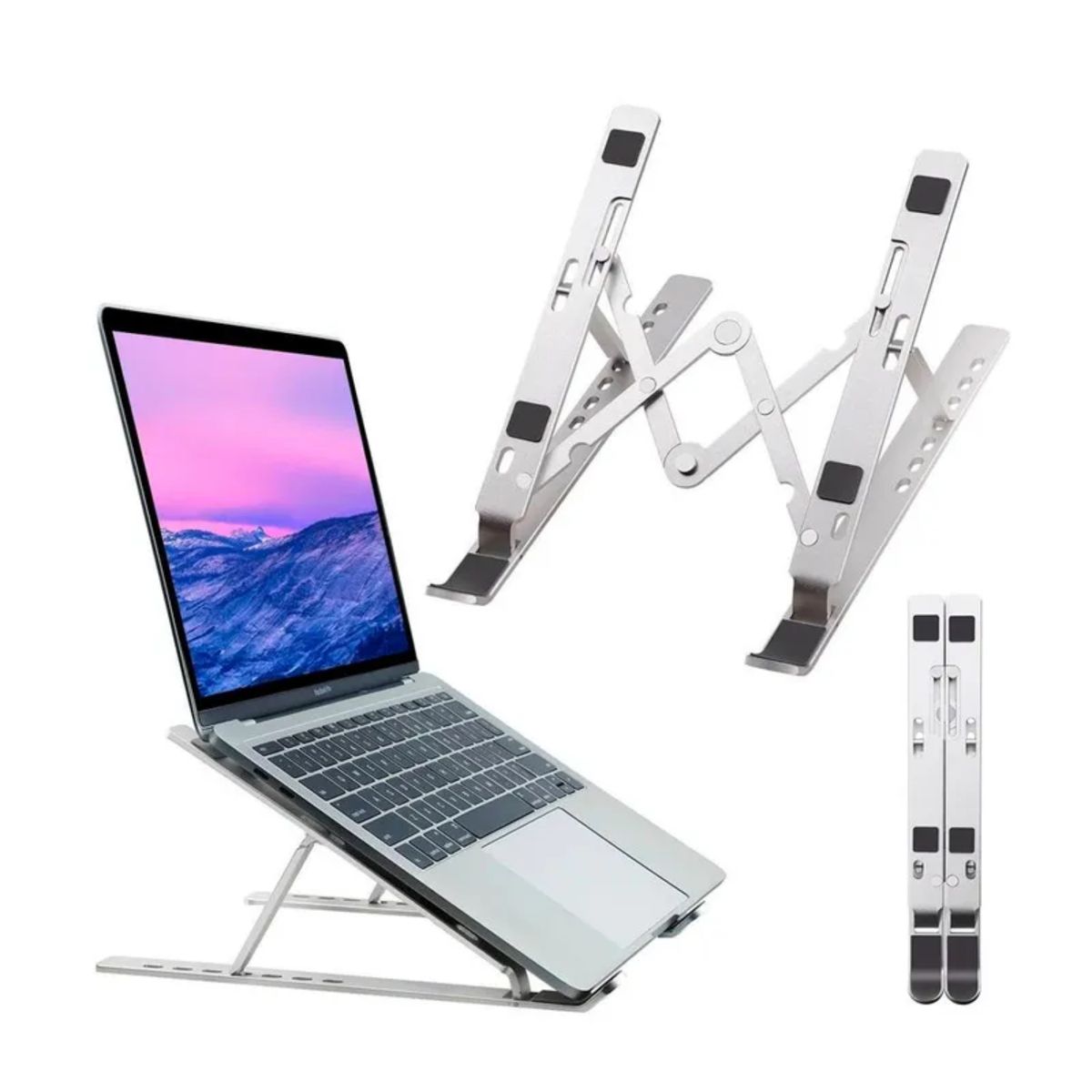 GENERICO - SOPORTE DE ALUMINIO PARA LAPTOP  AJUSTABLE
