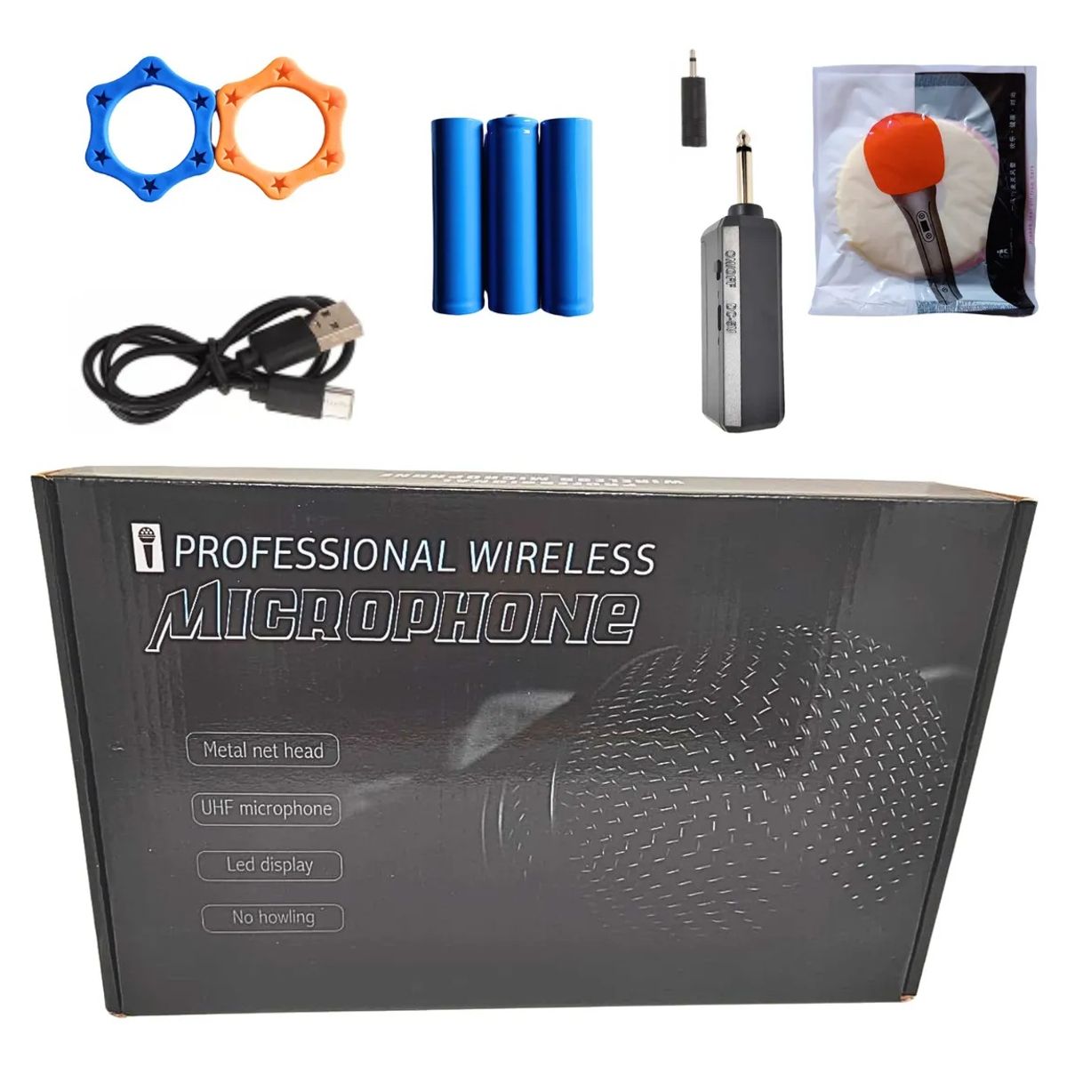 PREMIUM - Micrófono Inalámbricos Recargables Dobles Karaoke Wireless UHF GE5-2