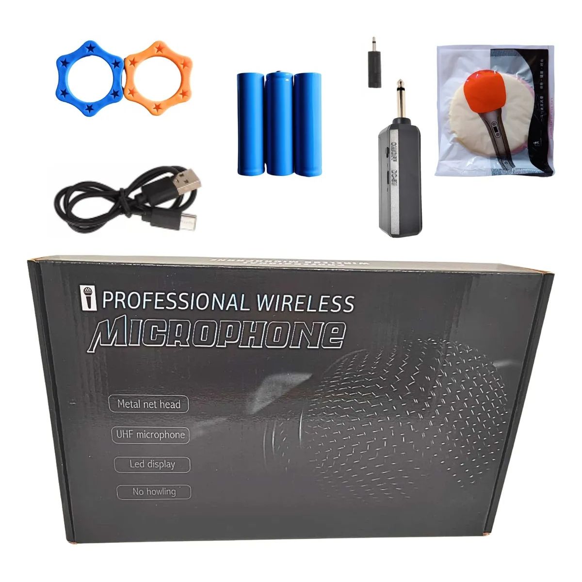 PREMIUM - Micrófono Inalámbricos Recargables Dobles Karaoke Wireless UHF GE5-2