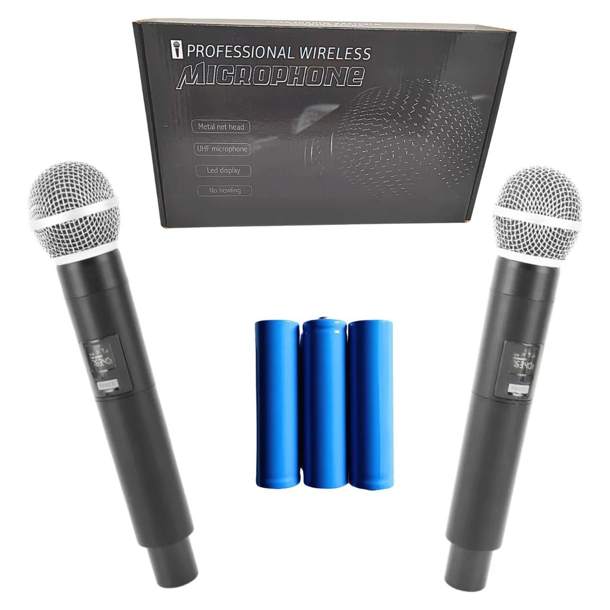 PREMIUM - Micrófono Inalámbricos Recargables Dobles Karaoke Wireless UHF GE5-2