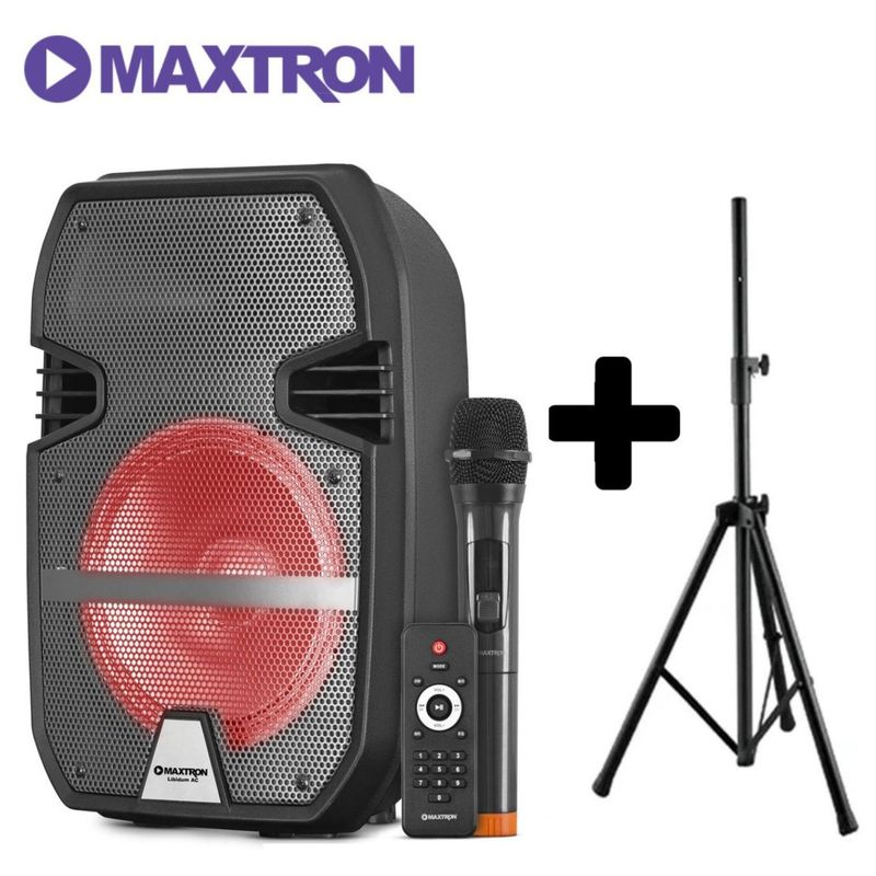 MAXTRON - Parlante Portátil Maxtron Libidum MX 323AC USB BT + Soporte