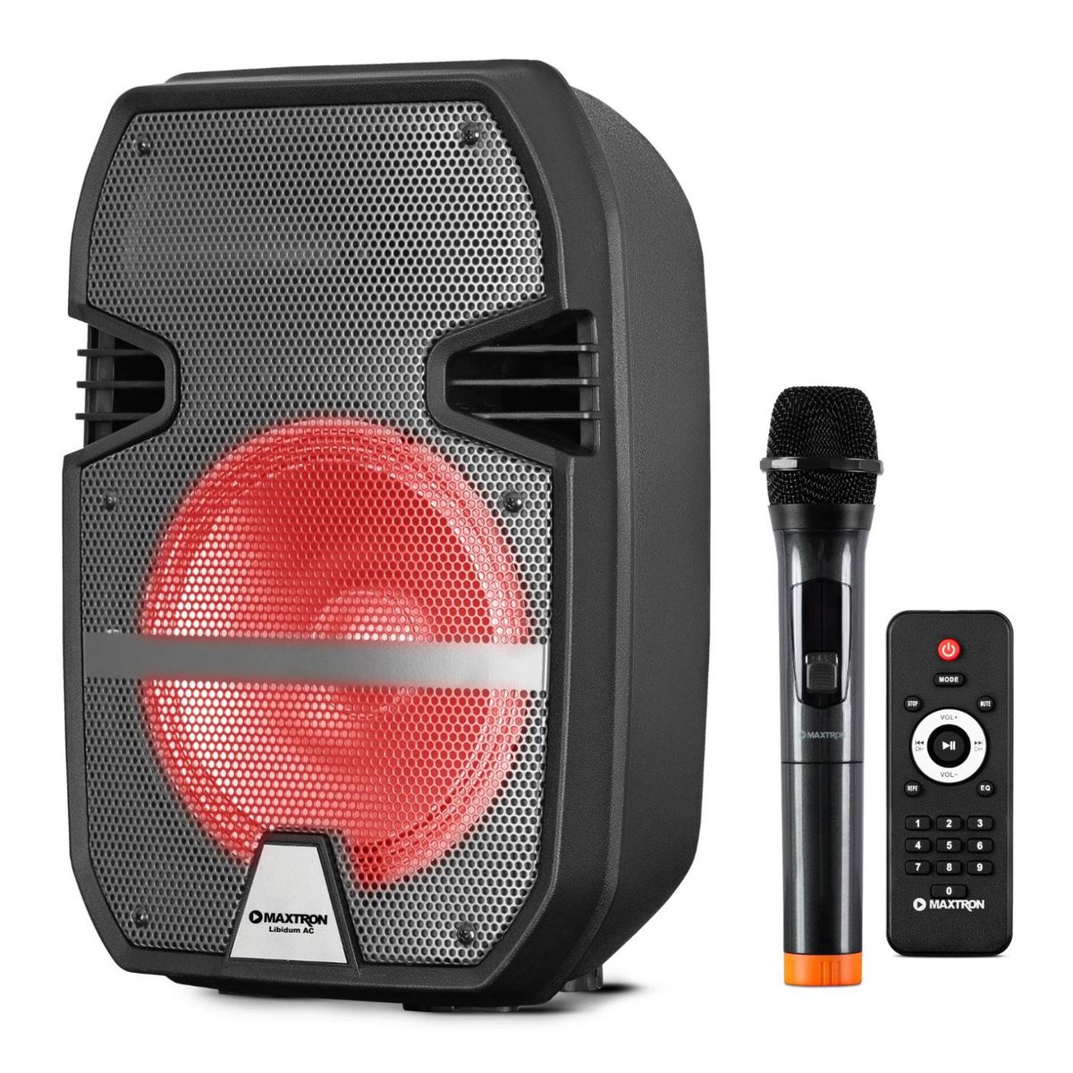 MAXTRON - Parlante Portátil Maxtron Libidum MX 323AC USB BT + Soporte