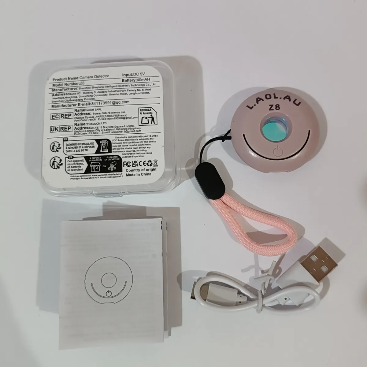 GENERICO - DETECTOR DE CAMARAS OCULTAS PORTATIL INFRARROJO ROSA