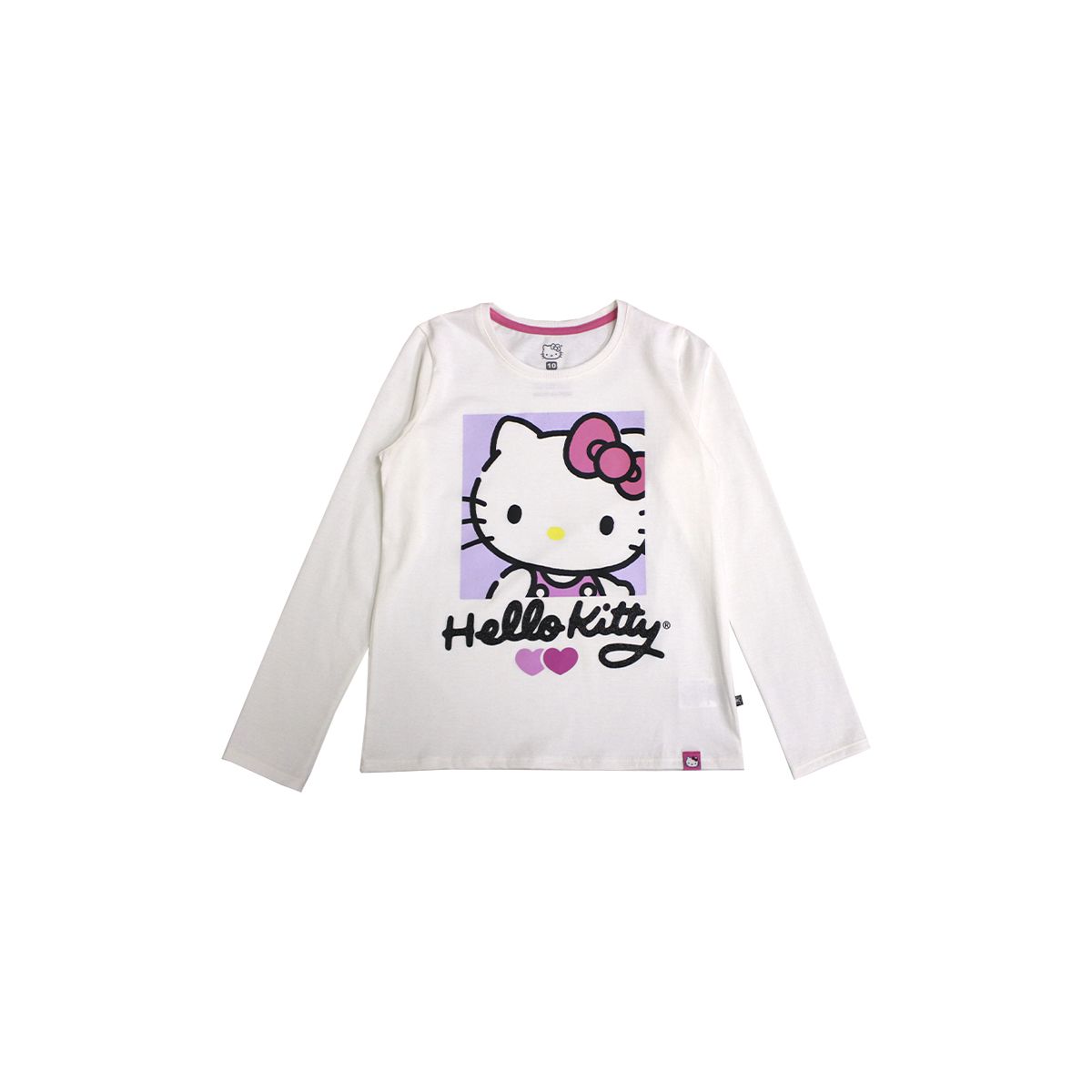 SANRIO - POLO MANGA LARGA HELLO KITTY MARFIL NIÑA