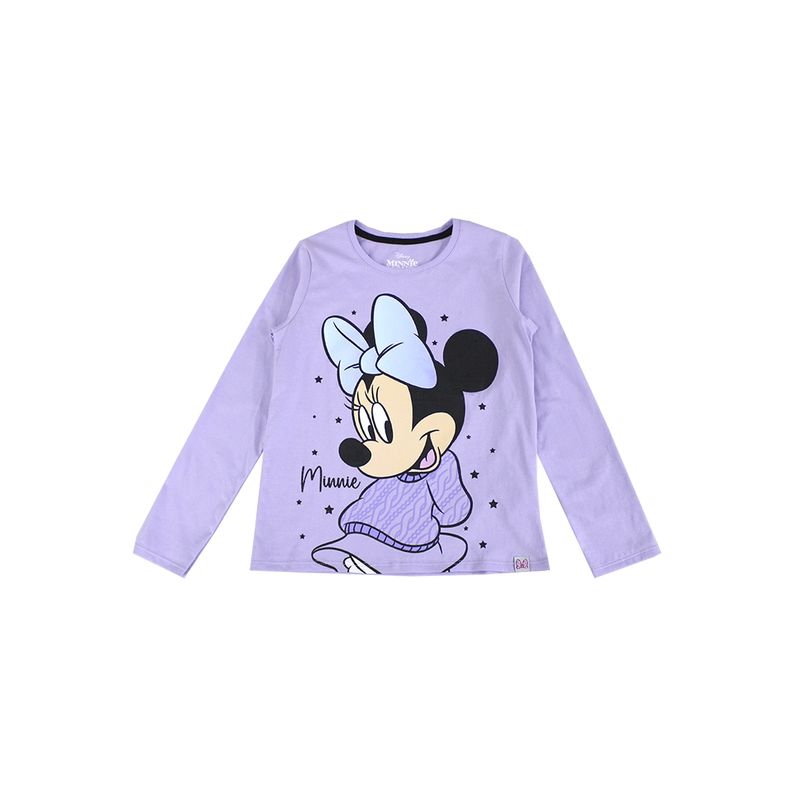 DISNEY - POLO MANGA LARGA MINNIE MOUSE LILA NIÑA